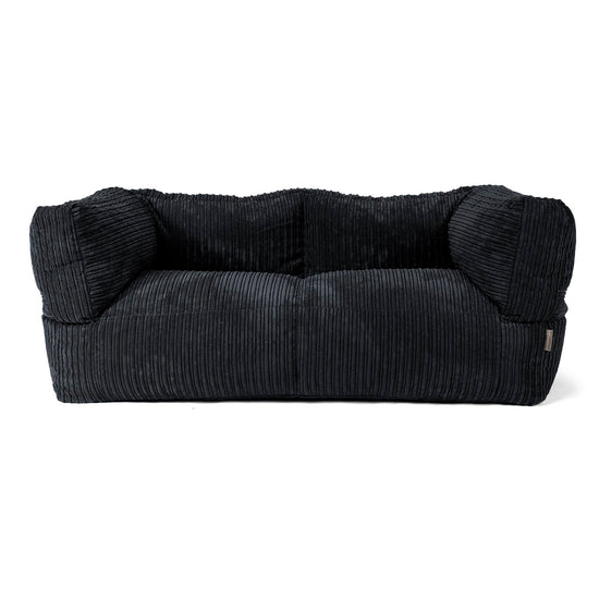 Albert 2-sits Saccosäcksoffa - Klassisk Manchestertyg Svart 01