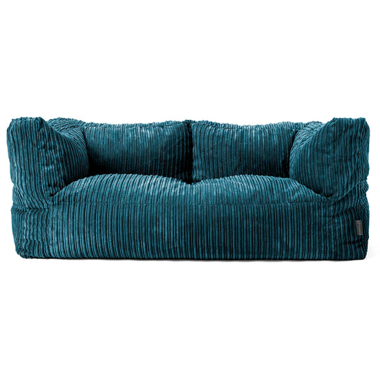 Albert 2-sits Saccosäcksoffa - Klassisk Manchestertyg Teal 01