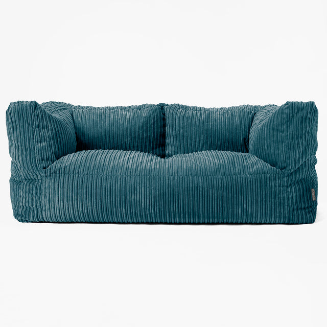 Albert 2-sits Saccosäcksoffa - Klassisk Manchestertyg Teal 01