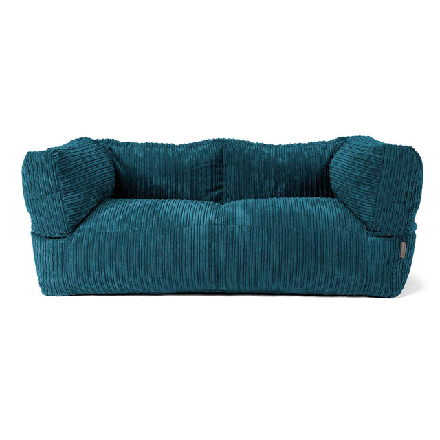 Albert 2-sits Saccosäcksoffa - Klassisk Manchestertyg Teal 01