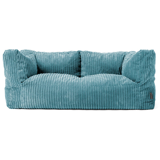 Albert 2-sits Saccosäcksoffa - Klassisk Manchestertyg Turkos 01