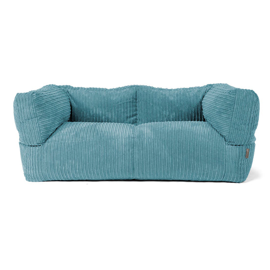 Albert 2-sits Saccosäcksoffa - Klassisk Manchestertyg Turkos 01