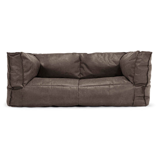 Albert 2-sits Saccosäcksoffa - Vintage Konstläder Naturskiffer 01