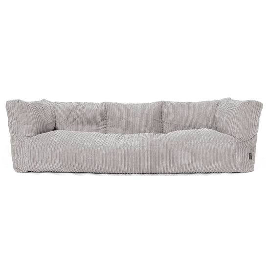 Albert 3-sits Saccosäcksoffa - Klassisk Manchestertyg Silvergrå 01