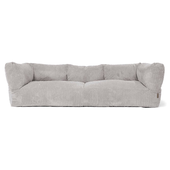 Albert 3-sits Saccosäcksoffa - Klassisk Manchestertyg Silvergrå 01