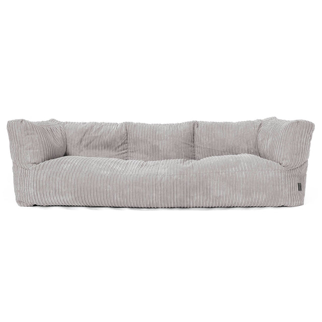 Albert 3-sits Saccosäcksoffa - Klassisk Manchestertyg Silvergrå 01