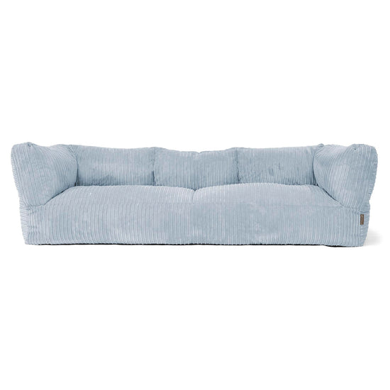 Albert 3-sits Saccosäcksoffa - Klassisk Manchestertyg Baby Blå 01