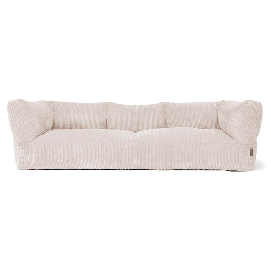 Albert 3-sits Saccosäcksoffa - Klassisk Manchestertyg Elfenbensvit 01