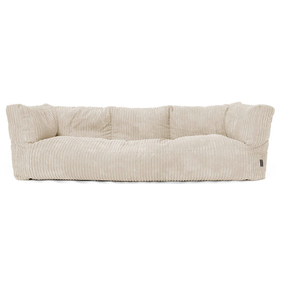 Albert 3-sits Saccosäcksoffa - Klassisk Manchestertyg Gräddvit 01