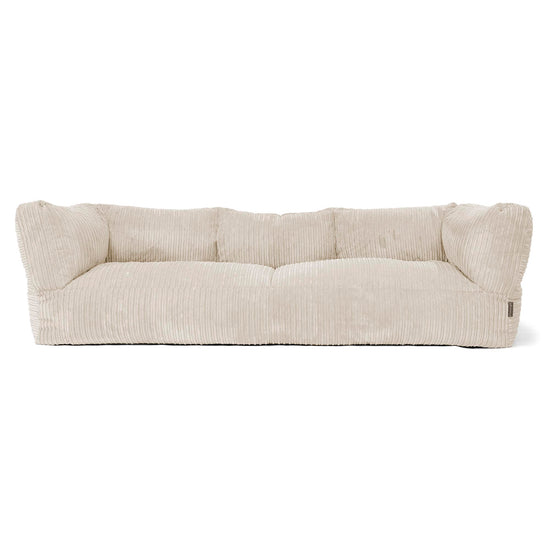 Albert 3-sits Saccosäcksoffa - Klassisk Manchestertyg Gräddvit 01