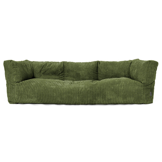 Albert 3-sits Saccosäcksoffa - Klassisk Manchestertyg Skogsgrön 01