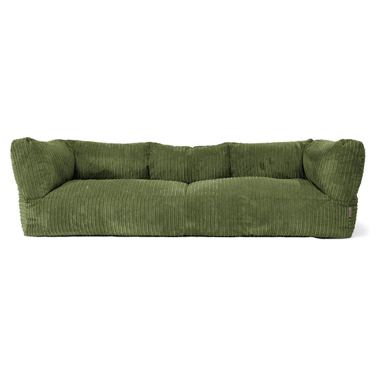 Albert 3-sits Saccosäcksoffa - Klassisk Manchestertyg Skogsgrön 01