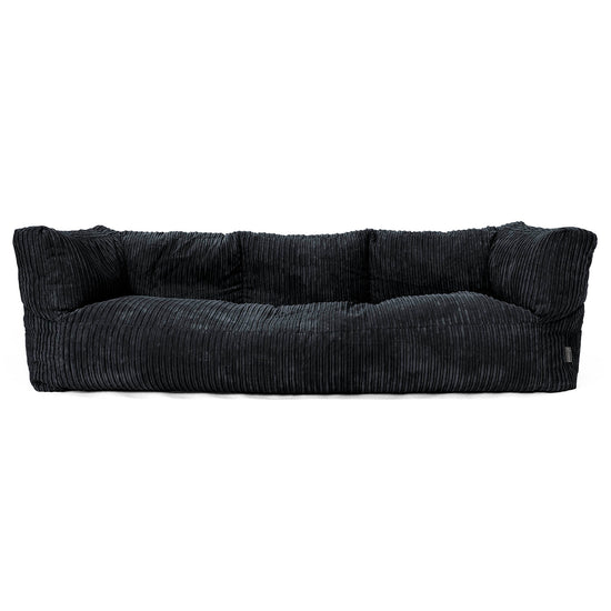 Albert 3-sits Saccosäcksoffa - Klassisk Manchestertyg Svart 01