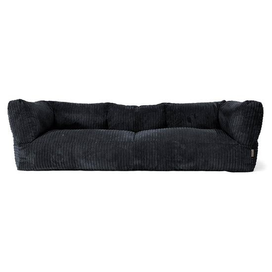 Albert 3-sits Saccosäcksoffa - Klassisk Manchestertyg Svart 01