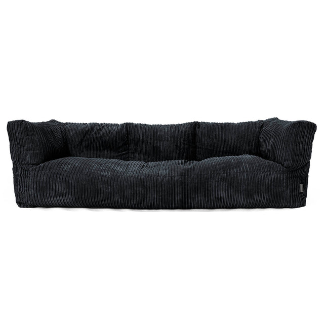 Albert 3-sits Saccosäcksoffa - Klassisk Manchestertyg Svart 01