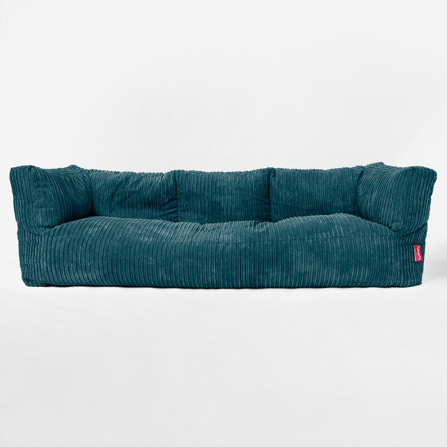 Albert 3-sits Saccosäcksoffa - Klassisk Manchestertyg Teal 01
