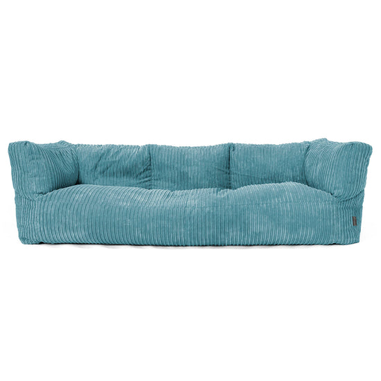 Albert 3-sits Saccosäcksoffa - Klassisk Manchestertyg Turkos 01