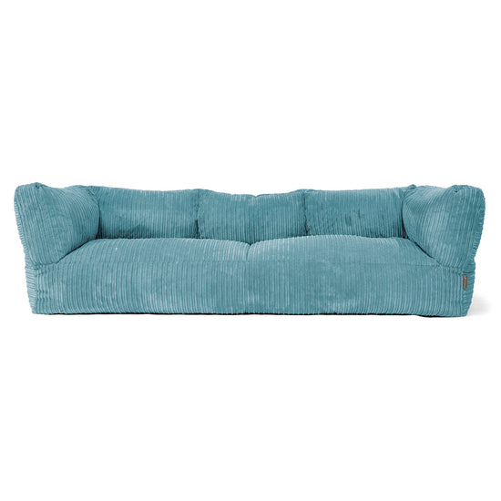 Albert 3-sits Saccosäcksoffa - Klassisk Manchestertyg Turkos 01