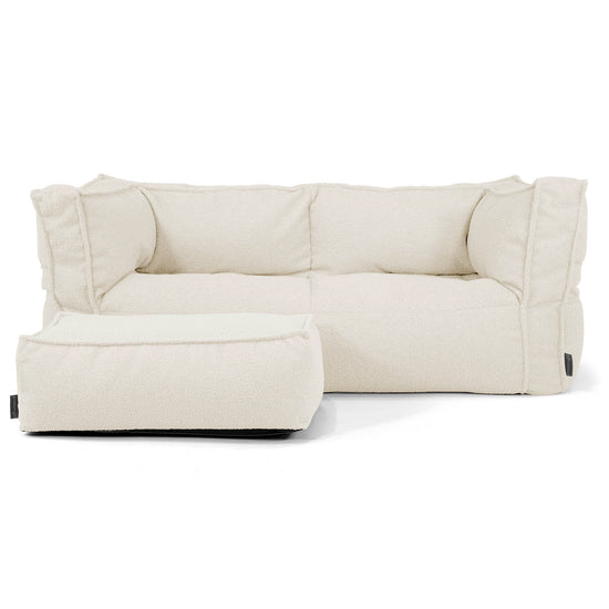 Albert 2-sits Saccosäcksoffa - Boucle Elfenbensvit_02