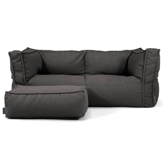 Albert 2-sits Saccosäcksoffa - Boucle Grafitgrå_02