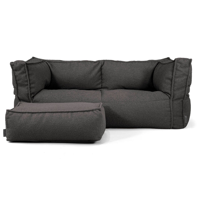 Albert 2-sits Saccosäcksoffa - Boucle Grafitgrå_02