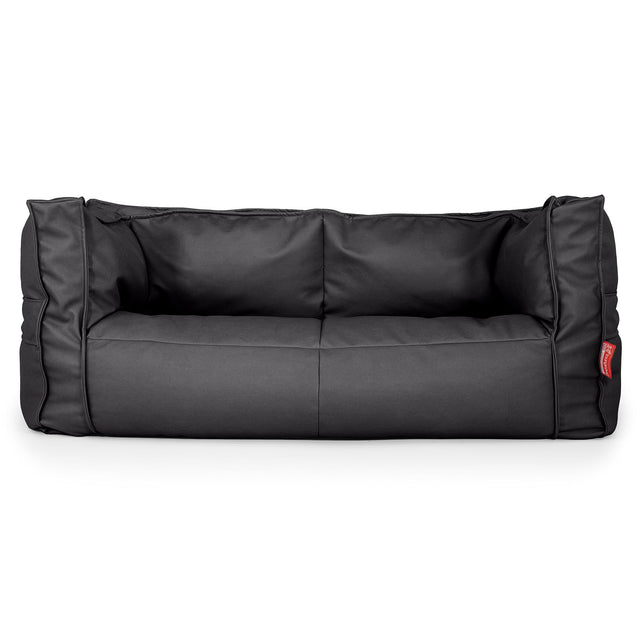 Albert 2-sits Saccosäcksoffa - Veganskt Läder Svart 01