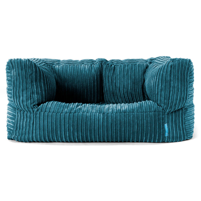 Albert Barnsoffa Saccosäck 2-6 år - Klassisk Manchestertyg Teal 01