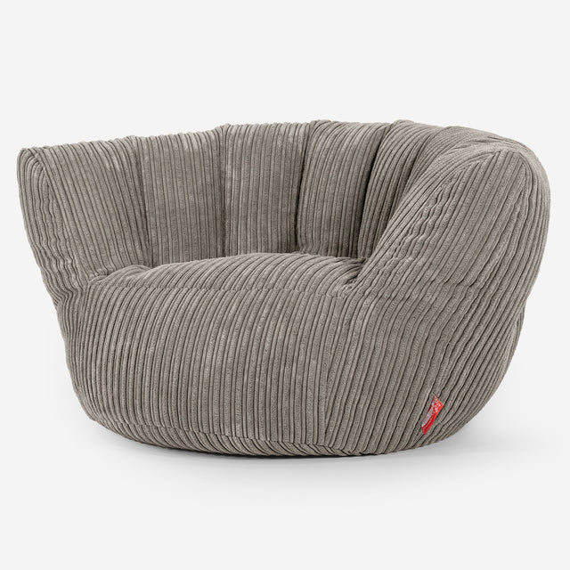 Charles Vintish Saccosäckstol - Klassisk Manchestertyg Minkbrun 01