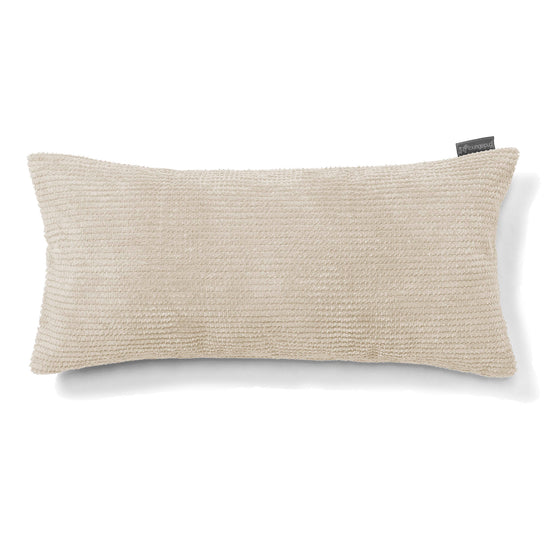 Jätte Kudde C50-L 40 x 80cm, CloudSac Memoryskum - Pom-pom Elfenbensvit 01