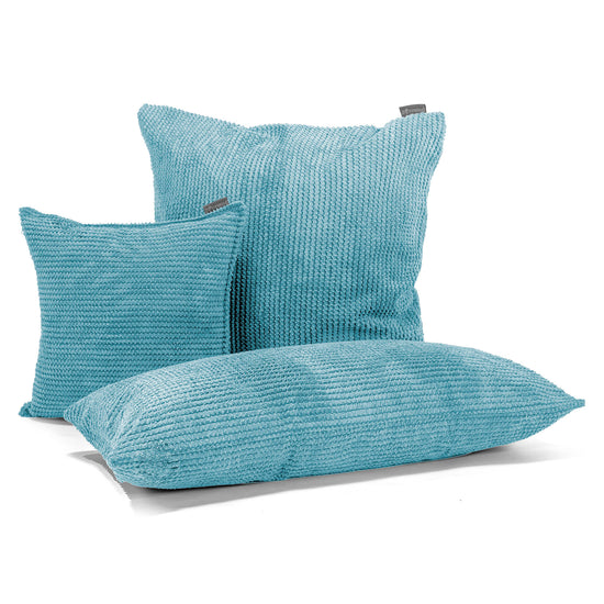 Jätte Kudde C50-L 40 x 80cm, CloudSac Memoryskum - Pom-pom Turkos 03