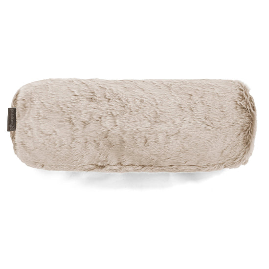 Cylinderkudde 20 x 55cm - Fuskkaninpäls Gyllenbrun 02