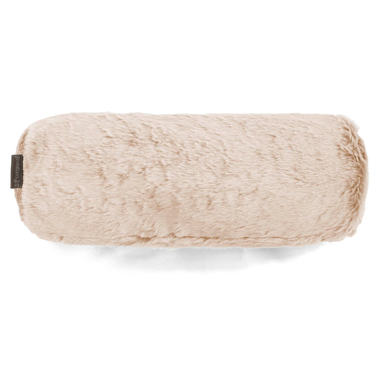 Cylinderkudde 20 x 55cm - Fuskkaninpäls Vit 02