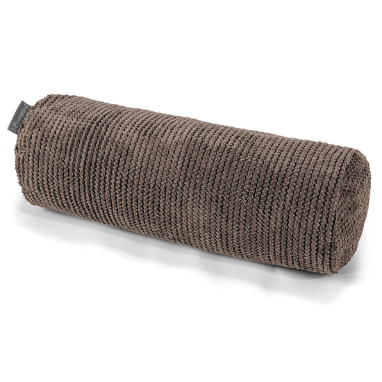 Cylinderkudde 20 x 55cm - Pom-pom Chokladbrun 01