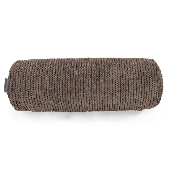 Cylinderkudde 20 x 55cm - Pom-pom Chokladbrun 02