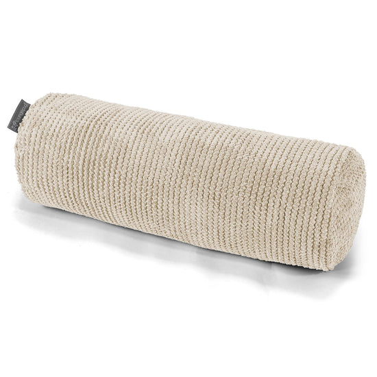 Cylinderkudde 20 x 55cm - Pom-pom Elfenbensvit 01
