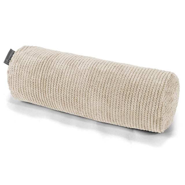 Cylinderkudde 20 x 55cm - Pom-pom Elfenbensvit 01