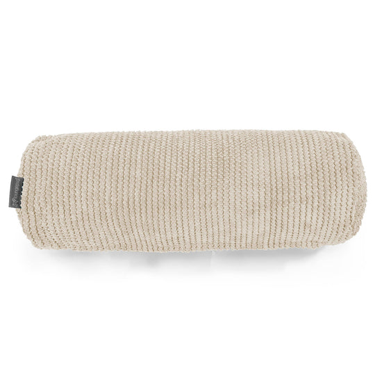 Cylinderkudde 20 x 55cm - Pom-pom Elfenbensvit 02