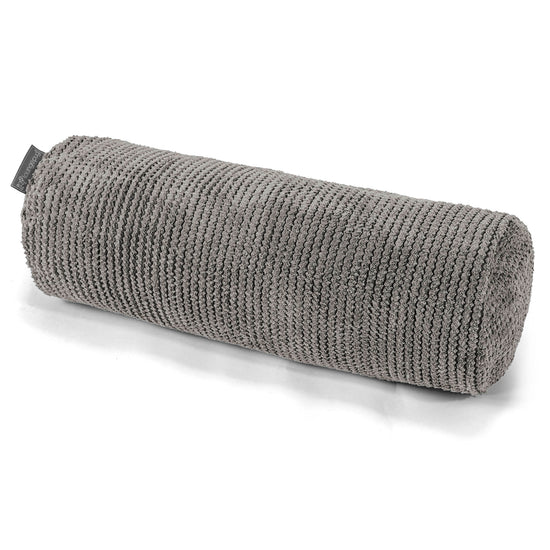 Cylinderkudde 20 x 55cm - Pom-pom Mörkgrå 01