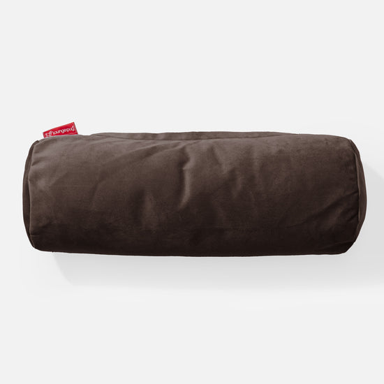 Cylinderkudde 20 x 55cm - Sammet Espresso 02