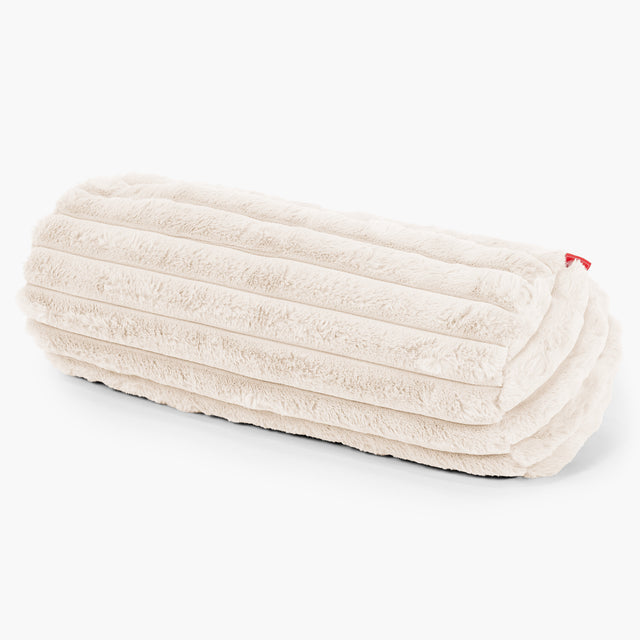 Cylinderkuddfodral 20 x 55cm - Ultraplyschmanchestertyg Gräddvit 01