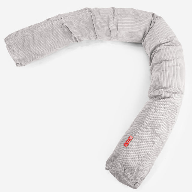 Cylinderkudde XXL - Kritstrecksrandig Manchestertyg Sten 01