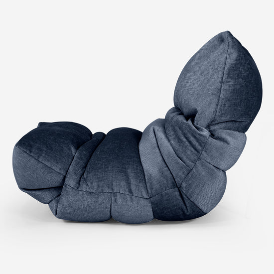 Eva Lounger Saccosäck - Chenille Marinblå 02