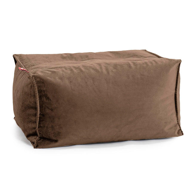 Fotpall Sittpuff - Sammet Espresso 01
