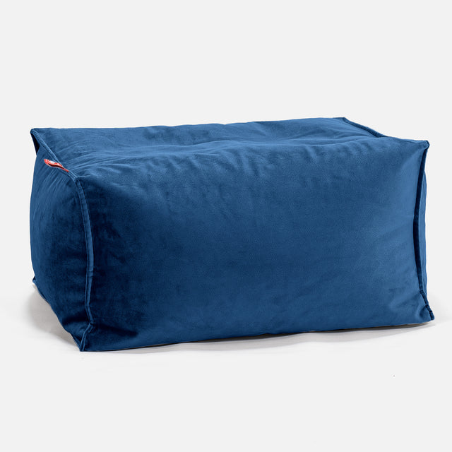 Fotpall Sittpuff - Sammet Navy 01