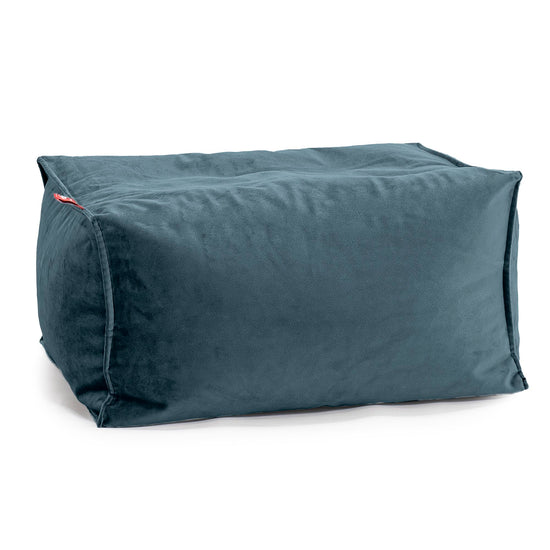 Fotpall Sittpuff - Sammet Teal 01