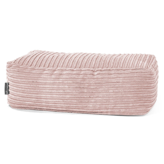 Fotpall Sittpuff Stor - Klassisk Manchestertyg Rosa 01