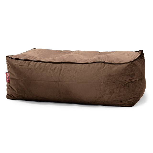 Fotpall Sittpuff Stor - Sammet Espresso 01