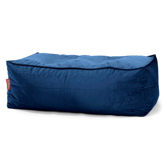 Fotpall Sittpuff Stor - Sammet Navy 01