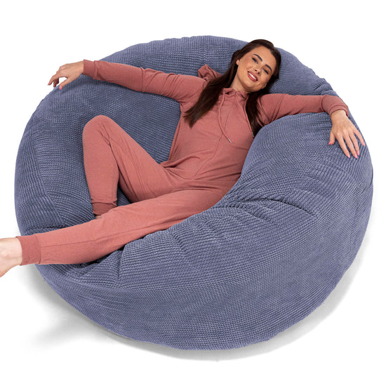 Jätte Saccosäck XXL 'Mega Mammut' - Pom-pom Lila 01