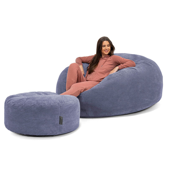 Jätte Saccosäck XXL 'Mega Mammut' - Pom-pom Lila 02